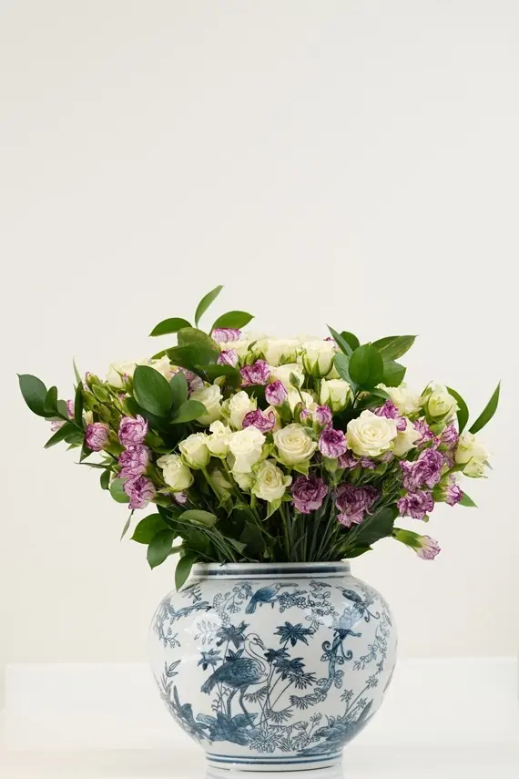 Imperial Elegance - pocelain Floral Vase Arrangement -3.webp