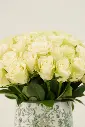 Ivory Elegance White Roses - Porcelain Floral Vase Arrangement -3.webp