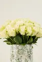 Ivory Elegance White Roses - Porcelain Floral Vase Arrangement -2.webp