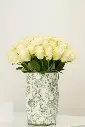 Ivory Elegance White Roses - Porcelain Floral Vase Arrangement -4.webp
