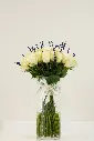Lavender Cream Harmony - Glass Vase Arrangement -2.webp