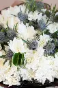 Moonlit Meadow - Elegant White Chrysanthemum & Eryngium Bouquet -4.webp