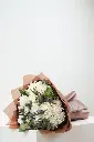 Moonlit Meadow - Elegant White Chrysanthemum & Eryngium Bouquet -5.webp