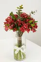 Thinking of You - fresh red Alstroemeria in Glass Vase -4.webp