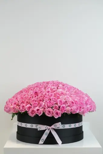 [BQ-LVERPROBB-017] La Vie en Rose - Pink Roses on Black Box